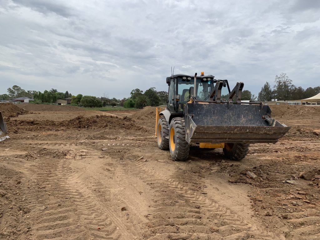Levelling the site — Paringa at Austral