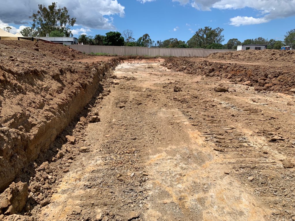 Services trenched in at Paringa at Austral
