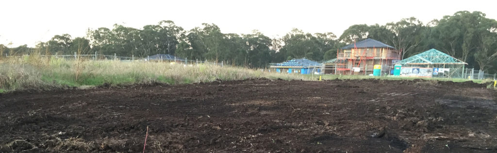 The site cleared and levelled at Riverstone 3+3