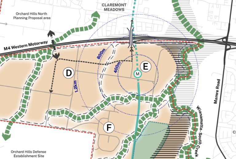 A town centre being built around it