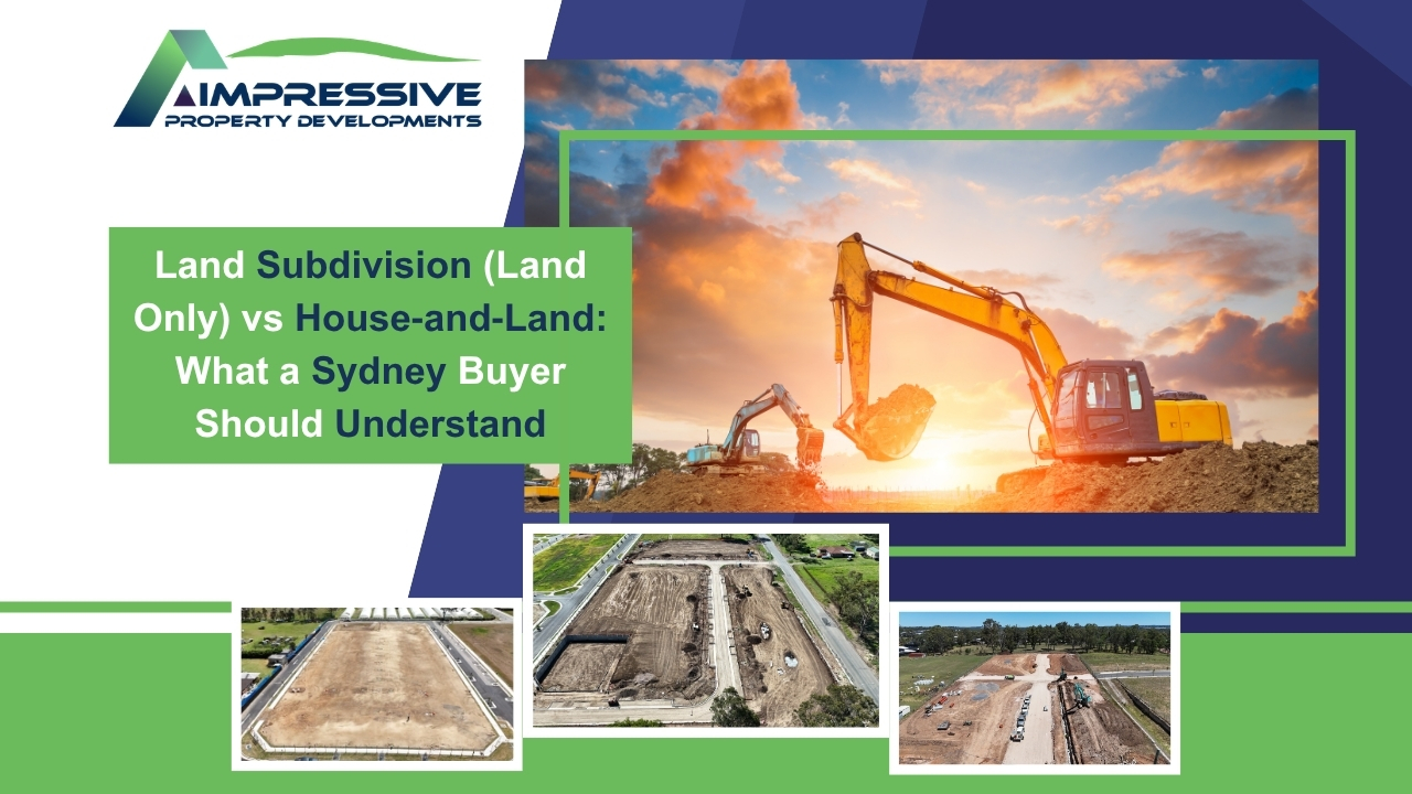 land only vs house and land Sydney, split contract vs turnkey, buying land to build NSW, house and land package explained